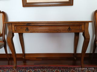 Mesa consola rústica de madera