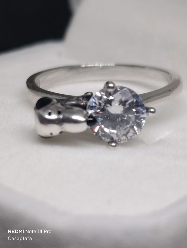 Anillo "Snoopy" Plata S925 En dos tallas + joyero