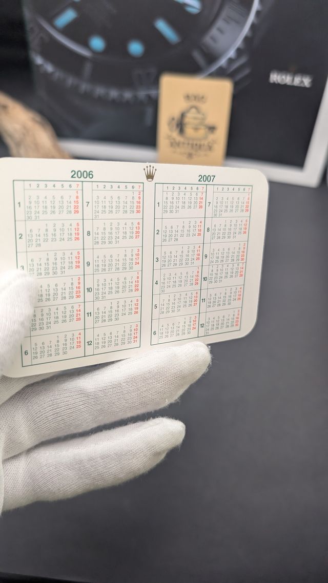 ROLEX Card Calendario 2006/2007 Originale
