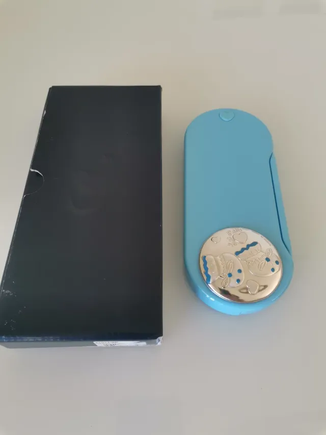 Set cubiertos bebé plata, azul