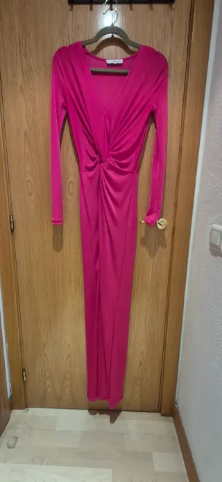 Vestido Mango Fucsia Largo