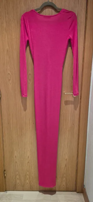 Vestido Mango Fucsia Largo