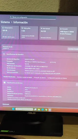 PC Gaming Ryzen 5 5600x GTX 1660 Super 16GB RAM