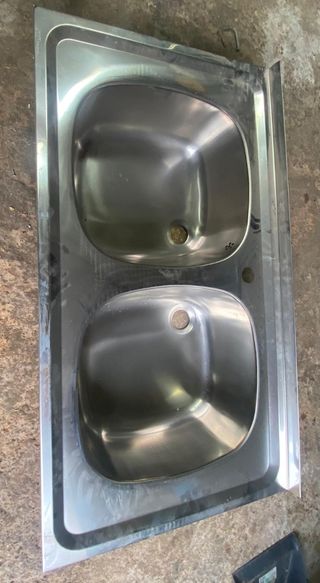 Fregadero doble acero inoxidable