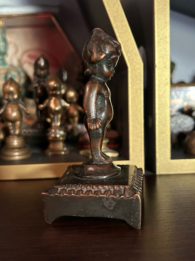 Antica statuina Kewpie bronzo brunito primi ‘900