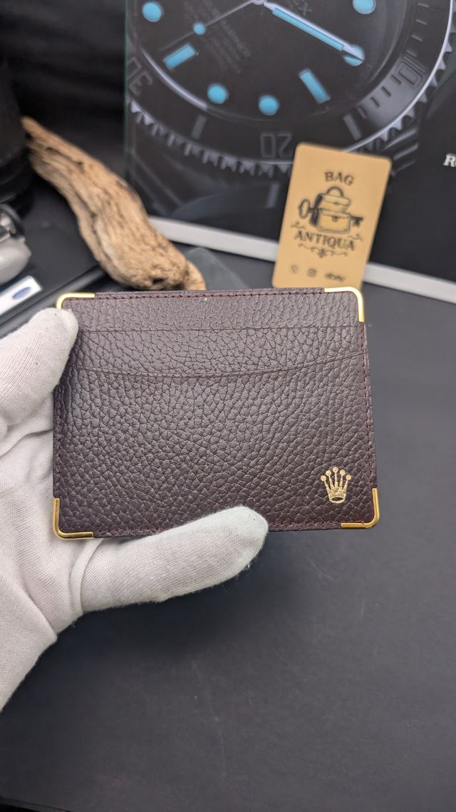 ROLEX Porta Documenti Pelle Marrone Vintage