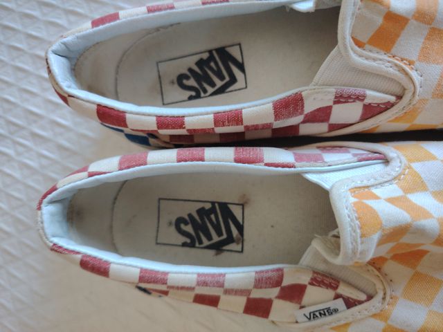 Zapatillas Vans Checkerboard Rojas  Amarillas