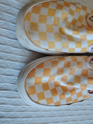 Zapatillas Vans Checkerboard Rojas  Amarillas 