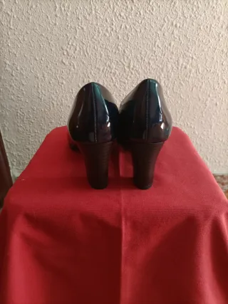 Zapatos Marypaz charol azul talla 36