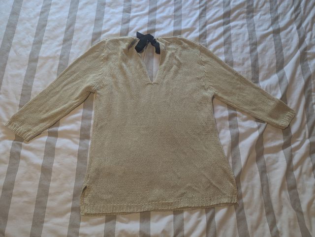 Maglia Lefties beige con retro in pizzo taglia M