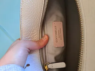 Borsa Coccinelle bianca in pelle