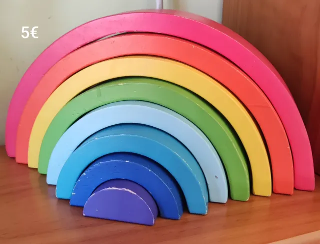 Arcoíris de madera infantil