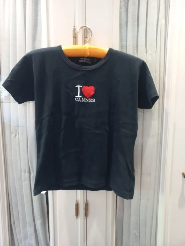 Camiseta I❤️Cannes azul marino 