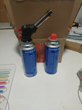 Soplete fontanería con 2 bombonas