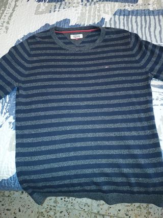 Jersey Tommy Hilfiger Rayas Marrón y Negro