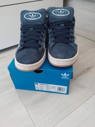 Zapatillas Adidas Campus Azul y Blanco