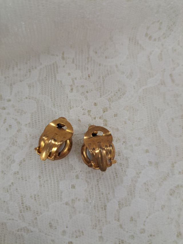 Pendientes vintage perla y circonita