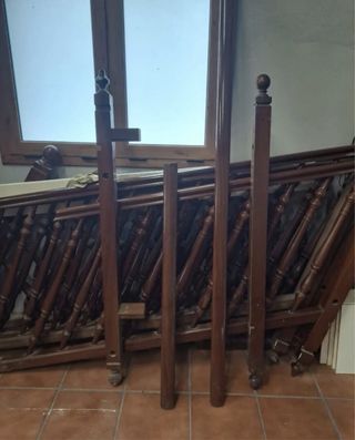 Barandilla de madera interior nueva