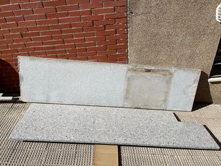 Encimera de granito blanco Alba pulido 218x60,5 cm