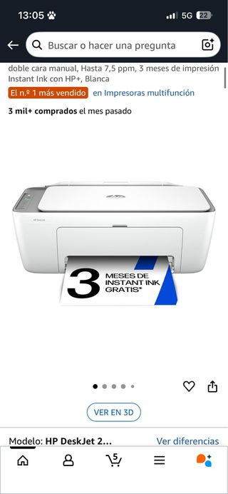 Impresora HP DeskJet 2...