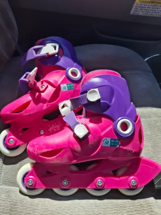 Patines ajustables Oxelo niña rosa/morado
