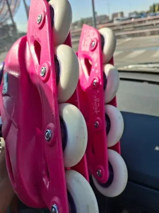 Patines ajustables Oxelo niña rosa/morado