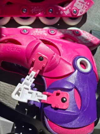 Patines ajustables Oxelo niña rosa/morado