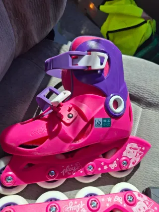 Patines ajustables Oxelo niña rosa/morado