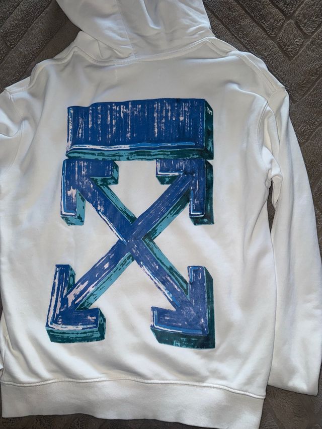 Sudadera Off-White Flechas Azul y Blanco original