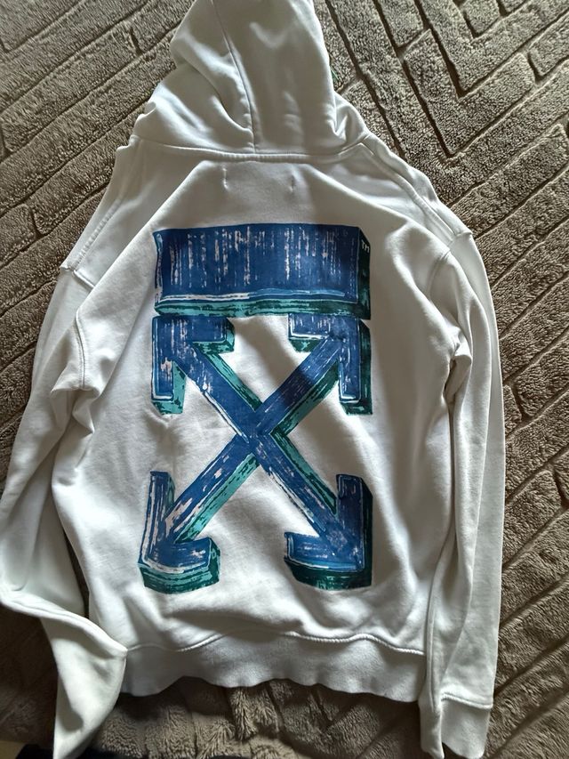 Sudadera Off-White Flechas Azul y Blanco original