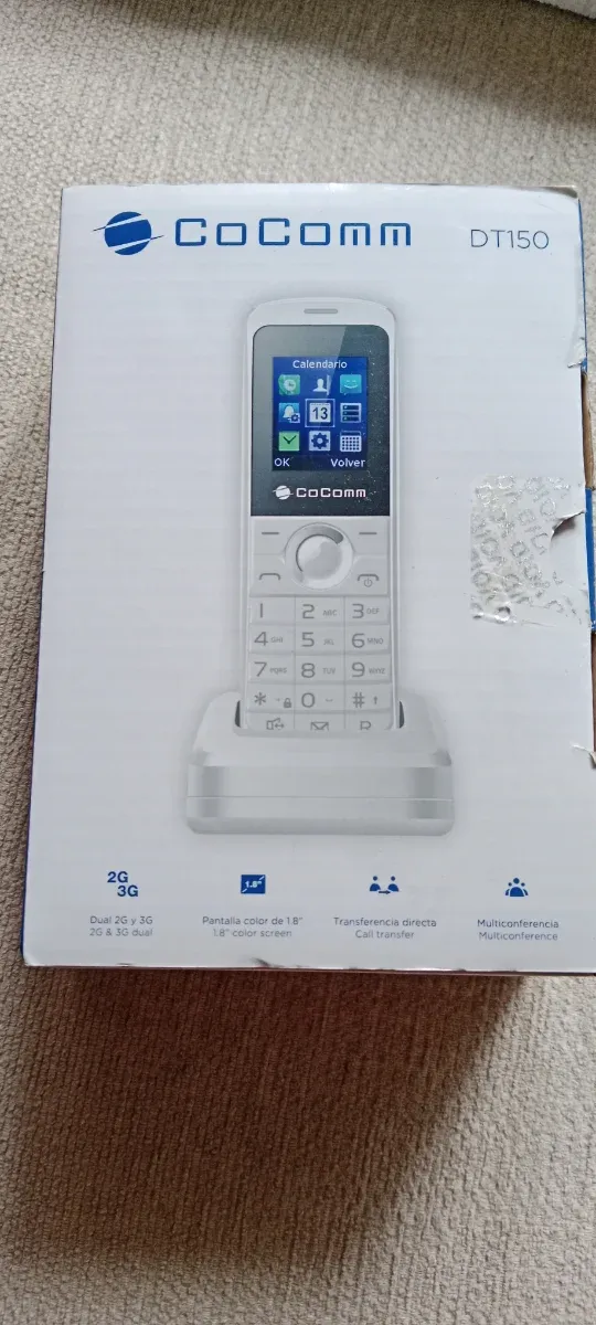 Teléfono Inalámbrico CoComm DT150 Blanco Nuevo