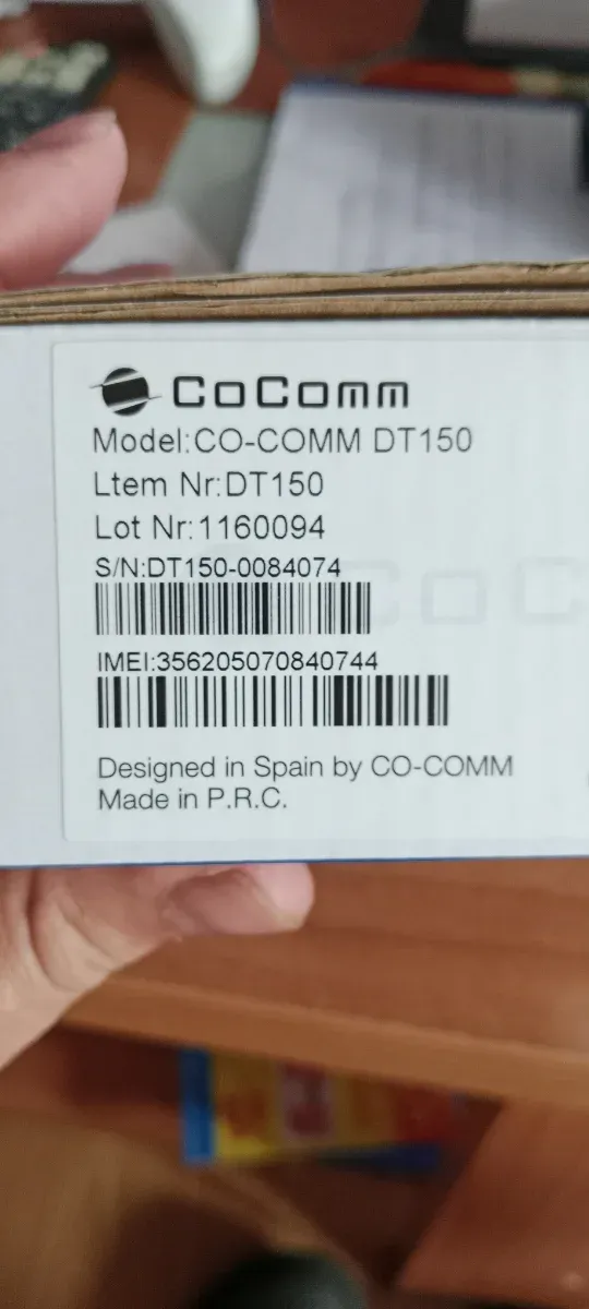 Teléfono Inalámbrico CoComm DT150 Blanco Nuevo