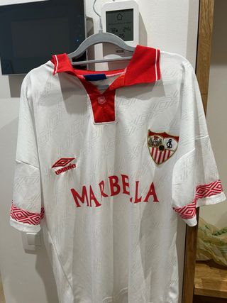 Camiseta Retro Sevilla FC Umbro Blanca Roja