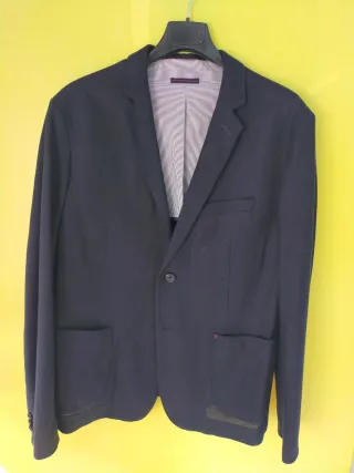 Americana Zara Hombre Talla M Azul Marino