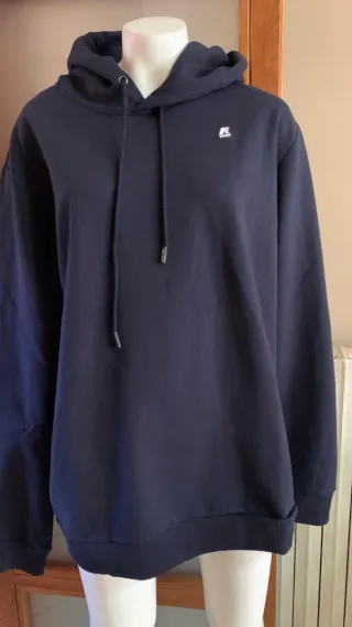 Felpa K-Way Blu Taglia XXL
