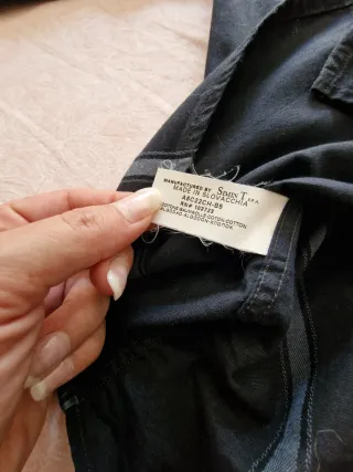 Camisa Vintage Armani Jeans Negra Rayas Auténtica