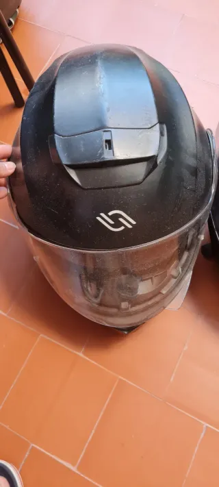 2 Cascos Moto Negros dama y caballero