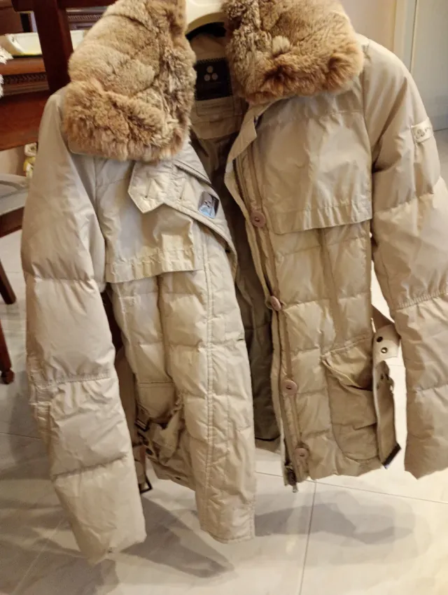 Giacca Pouterey donna beige con pelliccia