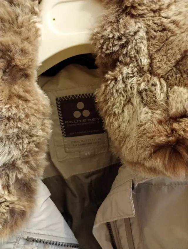 Giacca Pouterey donna beige con pelliccia