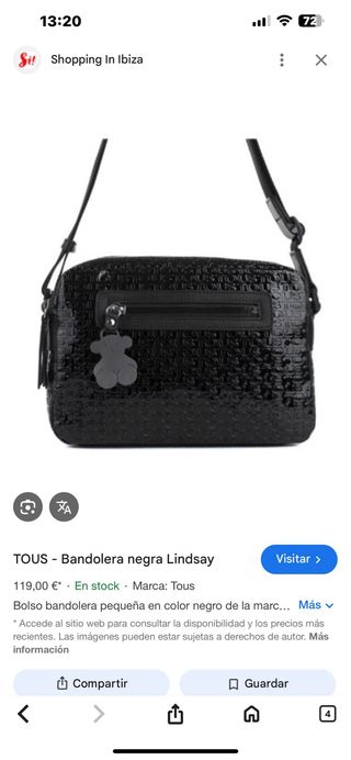 Bolso bandolera Tous Lindsay negro