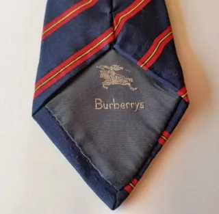 Corbata Burberrys Vintage Años 80 Rayas