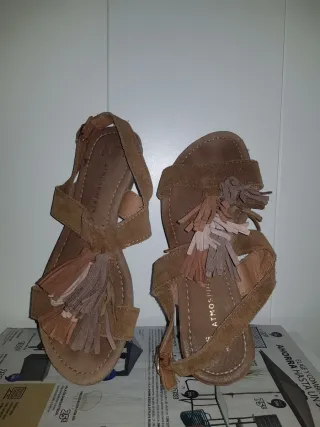 Sandalias planas ante marrón Talla 37