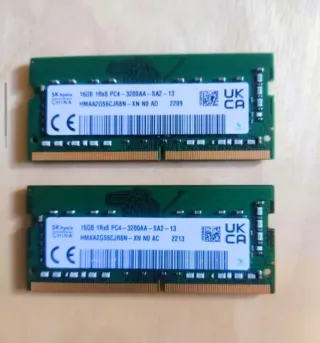 32GB Dual Channel SK hynix 3200 (2X16GB) 
DDR4 RAM