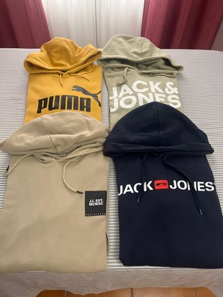Lote 4 Sudaderas Jack & Jones y Puma Talla M