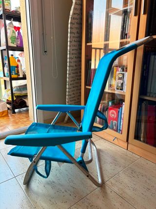 Silla Playa/Camping Azul y Plata