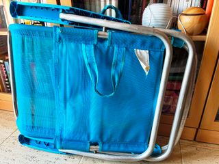 Silla Playa/Camping Azul y Plata