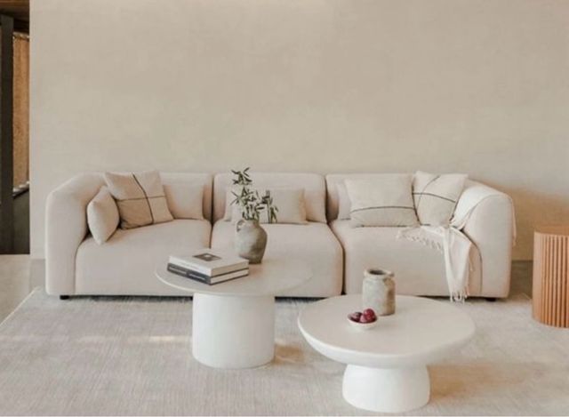 Sofá de diseño pana beige