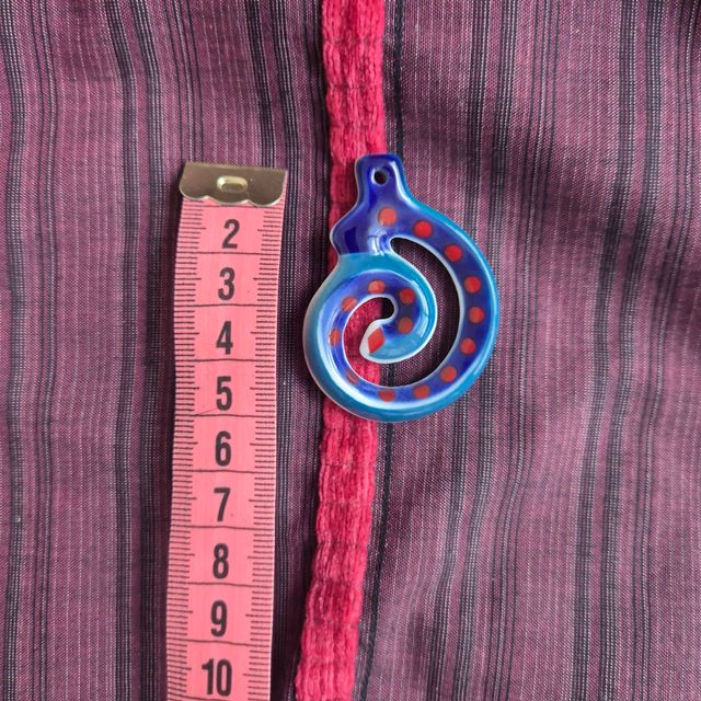 Colgante Sargadelos espiral azul y rojo