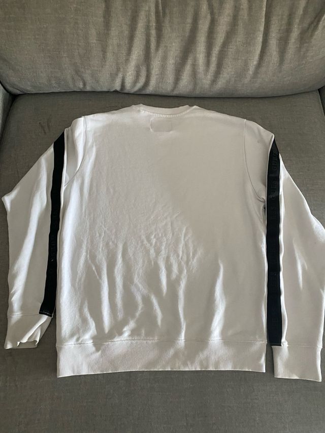 Felpa da uomo bianca Guess Taglia S