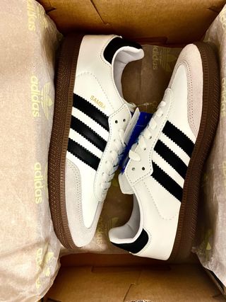 Adidas Samba Mujer Blanco y Negro